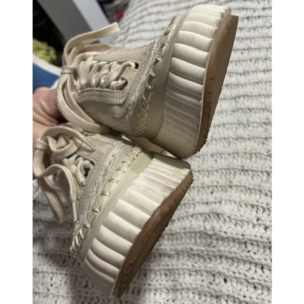 Dolce Vita Dolen Sneaker Platform Woven Sock Stretch Womens 8.5 Sandstone Knit - Picture 8 of 11
